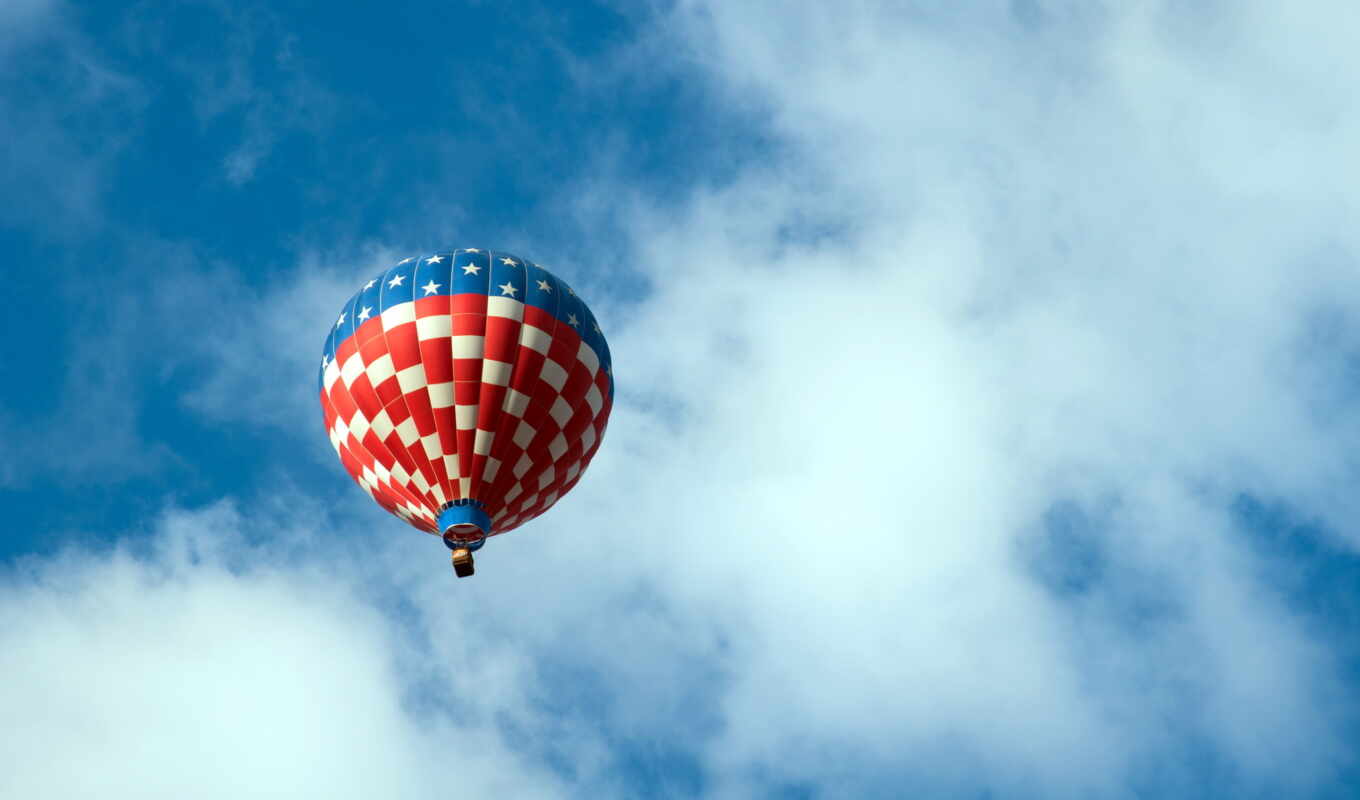 sky, with, sport, ball, air, flag, balloon, balls