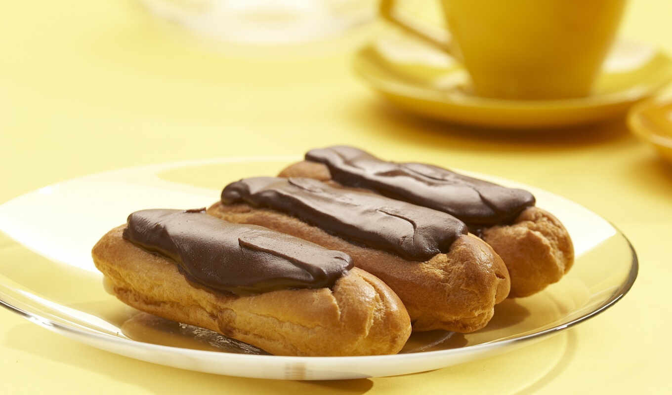 dessert, chocolate, condite articles, profiling, choux pastry, chocolate distribution, food, eclair