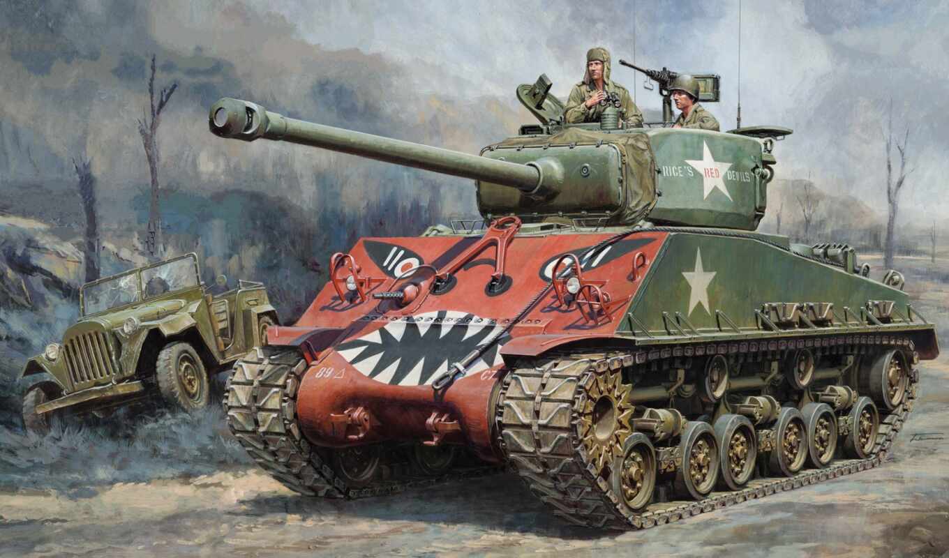 танк, war, kit, восемь, easy, шерман, korean, тамия, medium, вариант