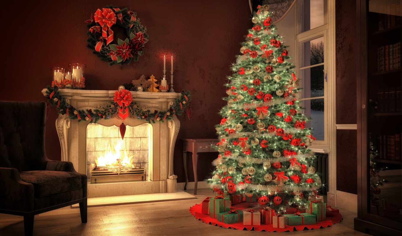 дерево, new, christmas, decoration, елка, audit
