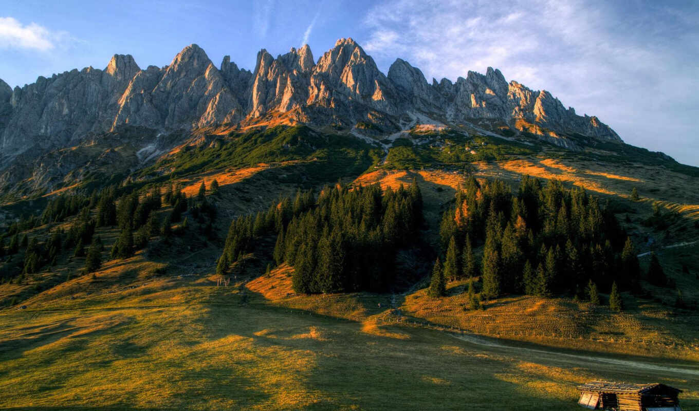 sunset, mountain, landscape, Austria, tablet, retina, lands, speckling, appalachian