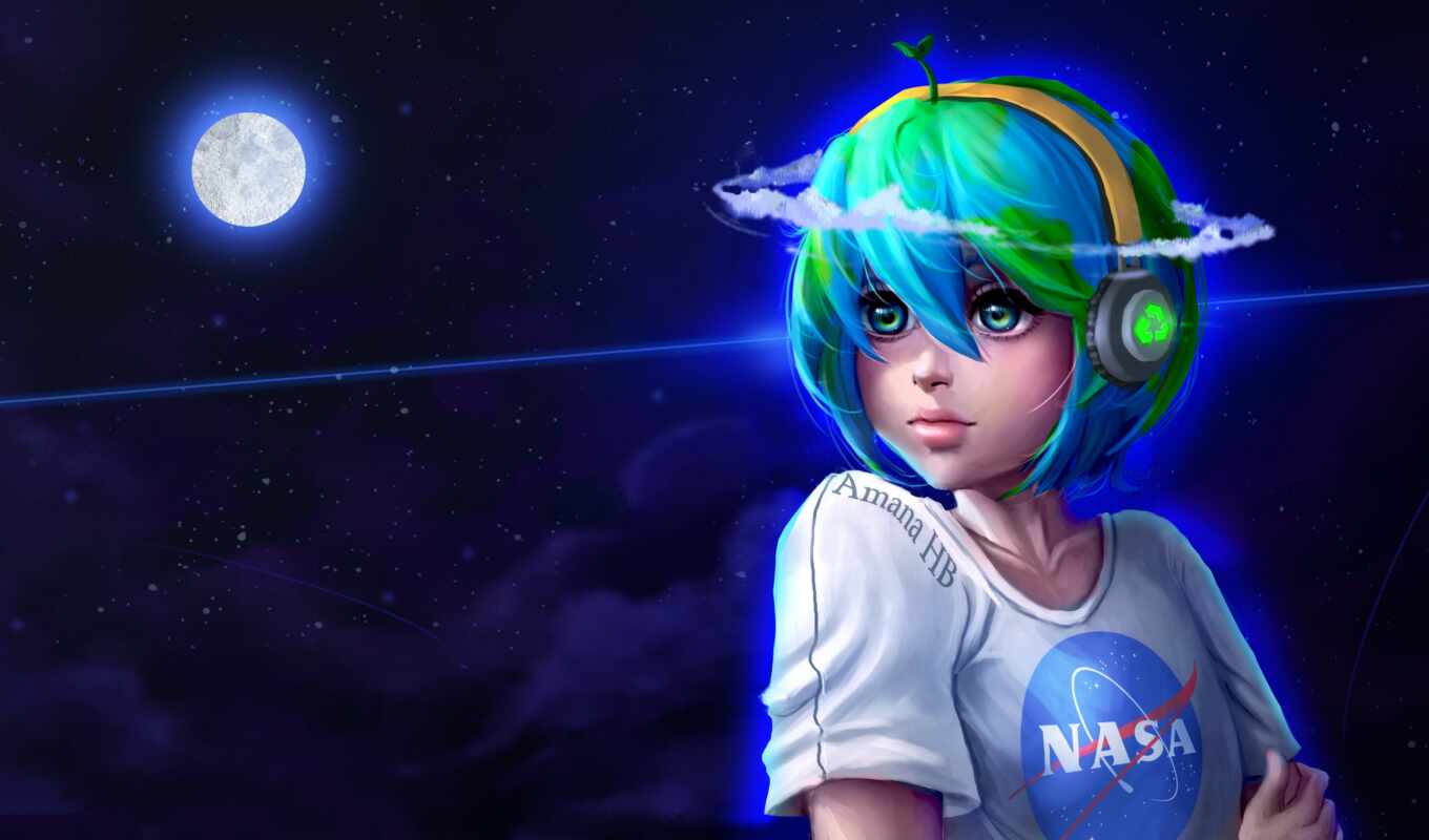 girl, picture, anime, space, chan, earth, land, Vatican
