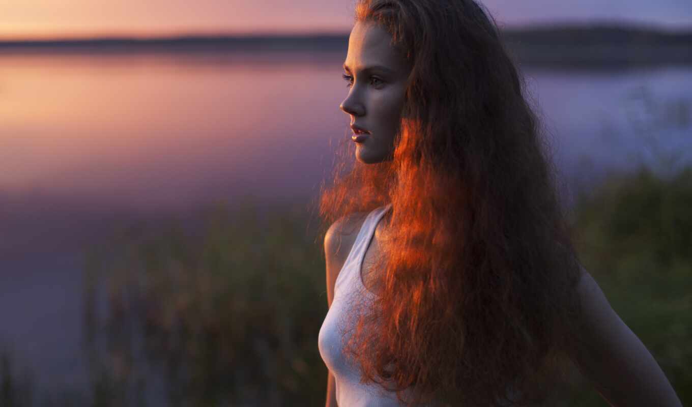 there is, girl, picture, sunset, field, hair, anastasia, alcatel, intimemusic