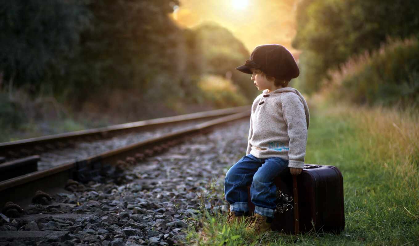 girl, suitcase, road, expensive, boy, amazon, rail