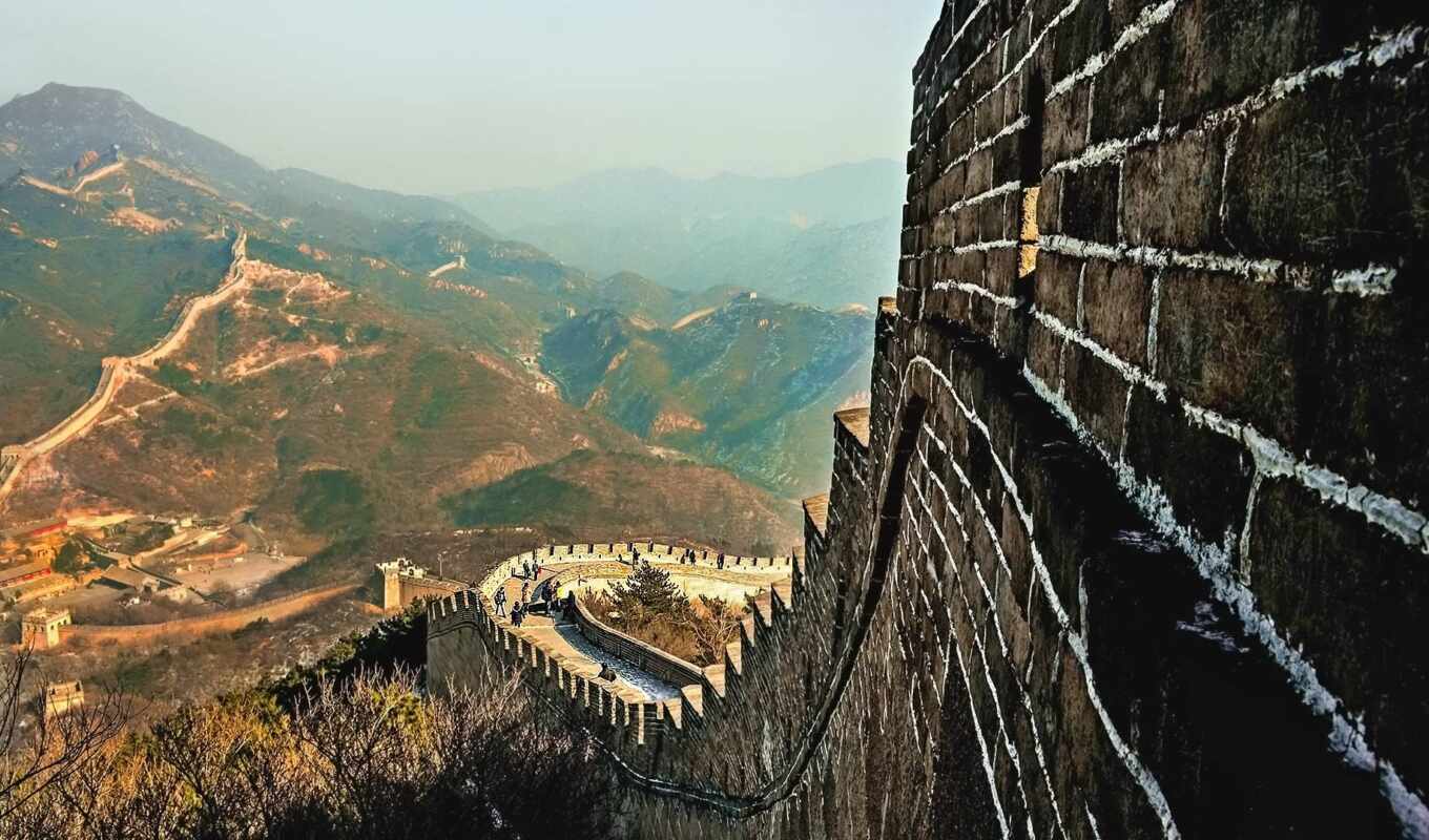 стена, great, china, китаянка