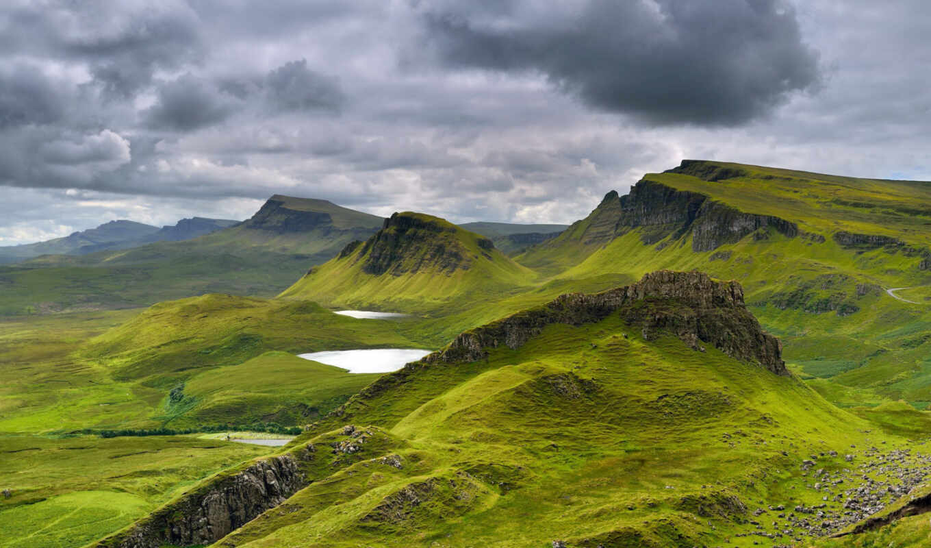 photo, landscape, see, hill, Scotland, contour, interest, quira, twiston