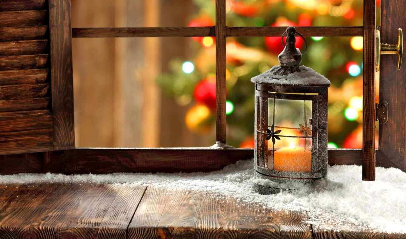 background, window, winter, cosiness, poster, lamp, xmas, cozy, lantern, lantern