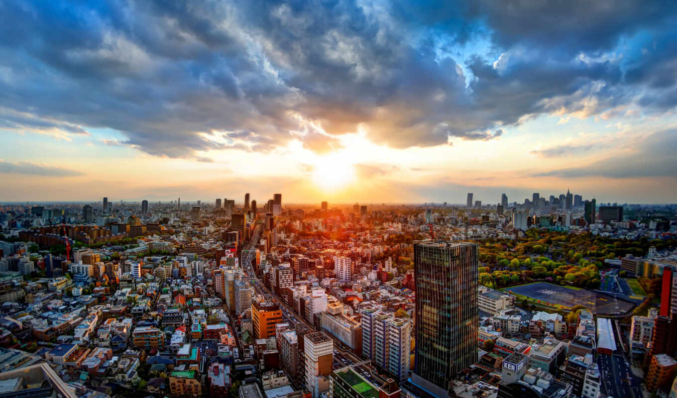 sunset, city, capital, japanese, tokyo, japan, Japan, Tokyo
