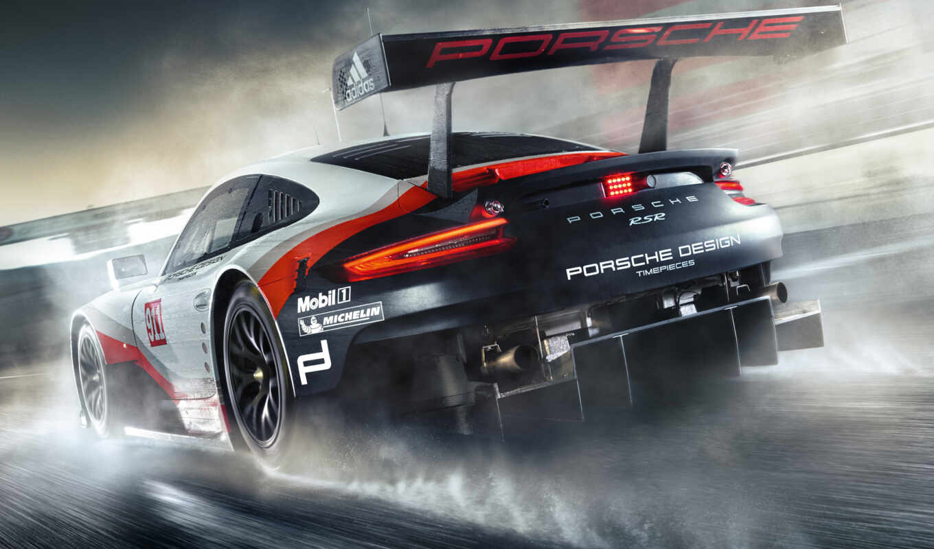picture, car, Porsche, race, mid-point, race, rsr