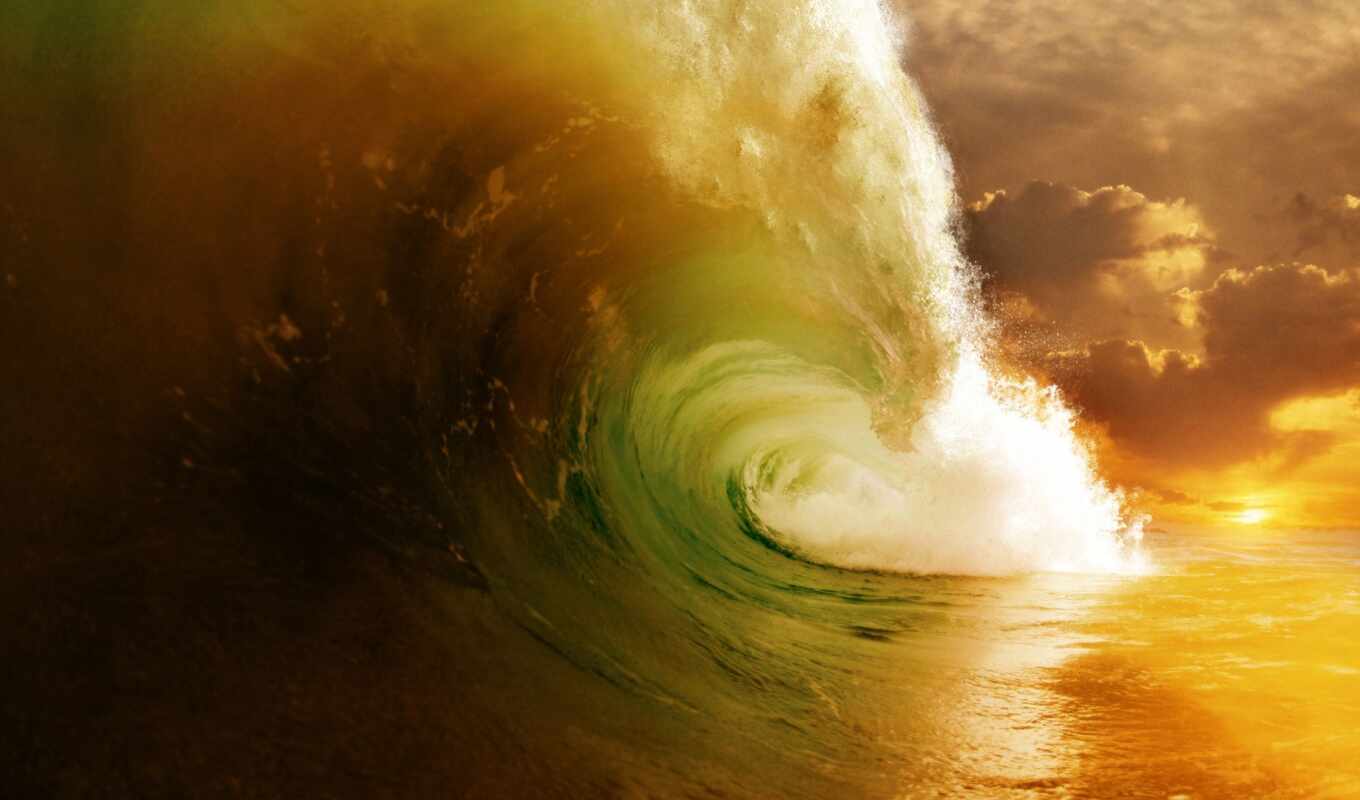 природа, water, море, волна, tsunami
