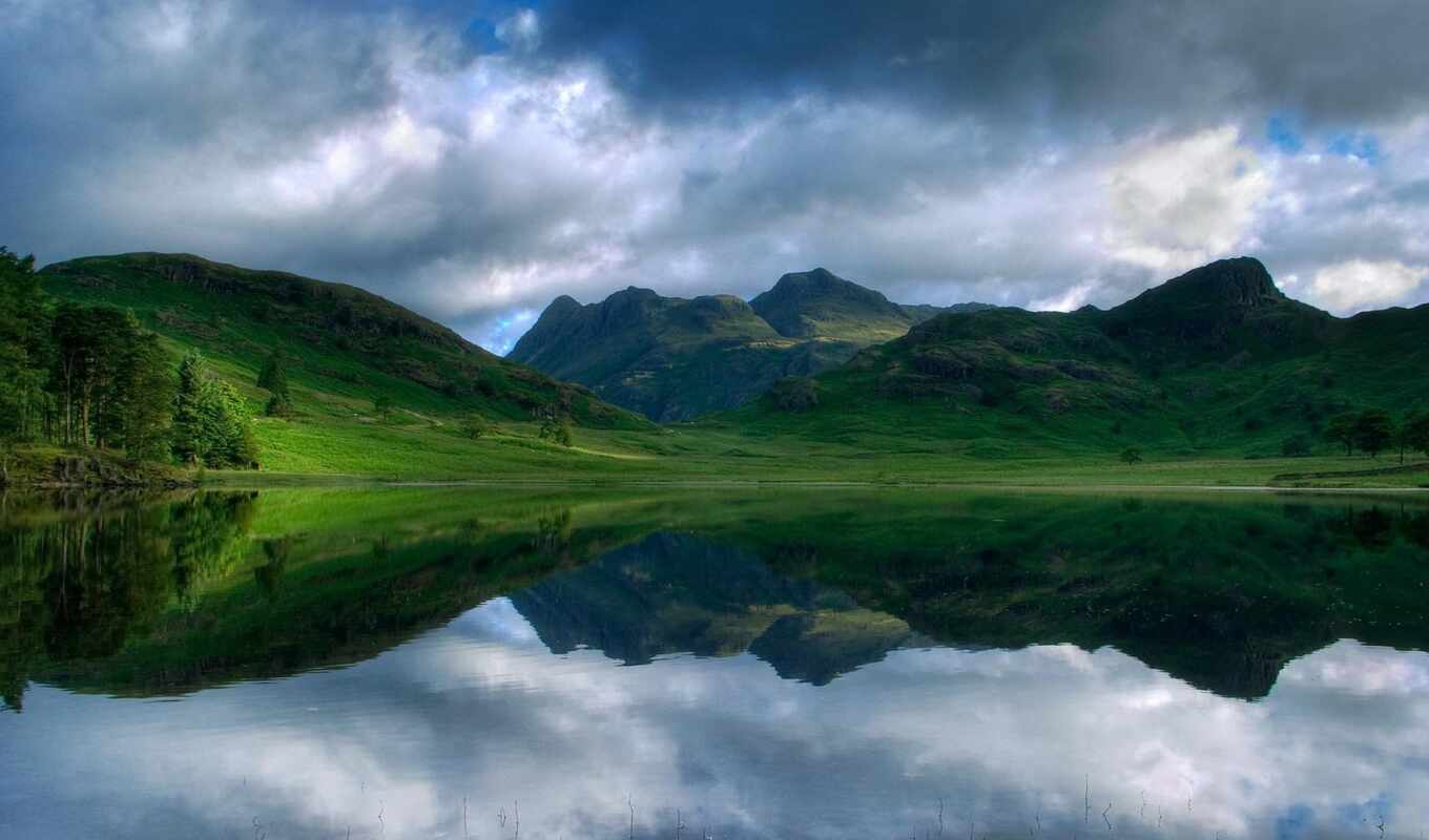 озеро, природа, гора, landscape, шикарный