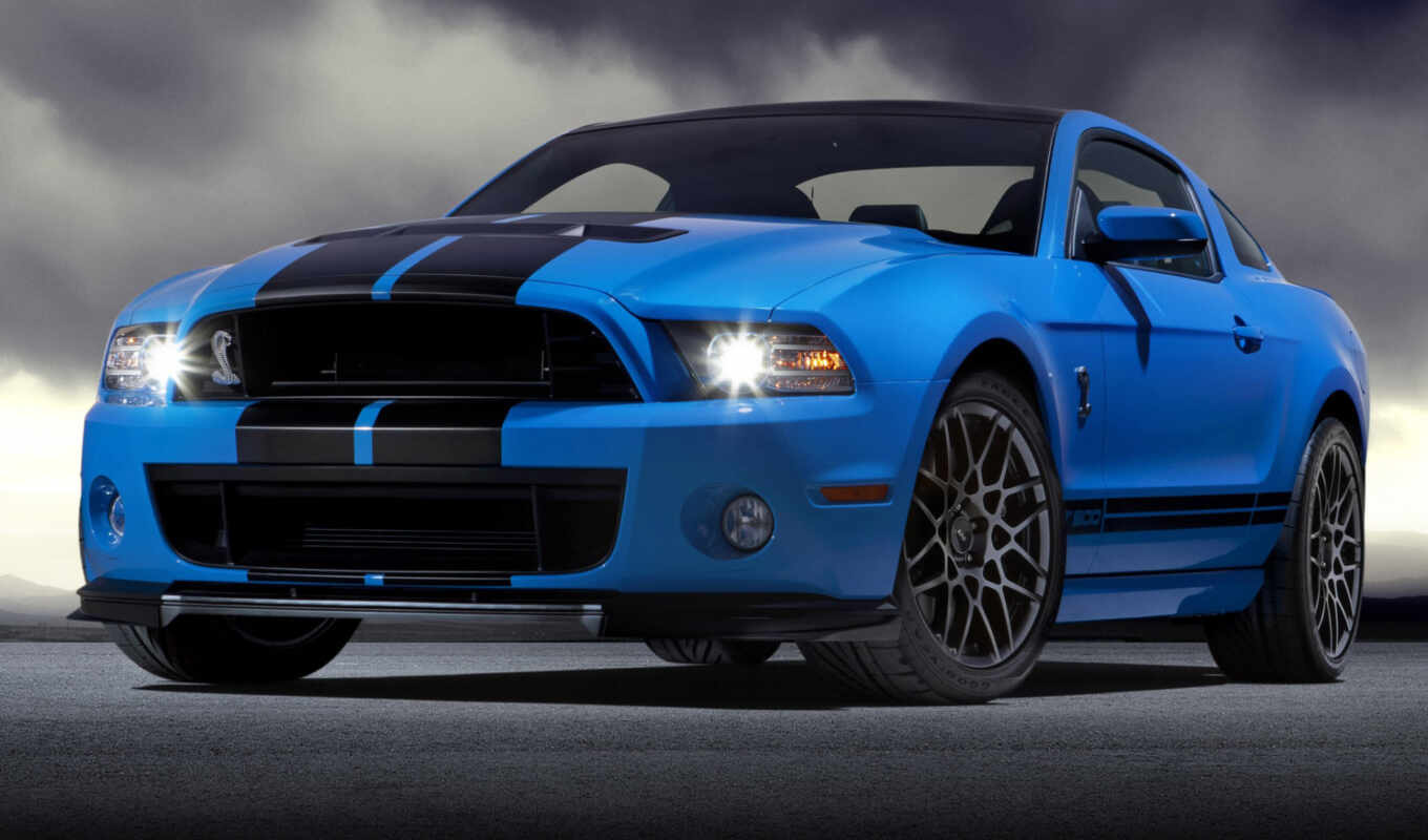 blue, ford, mustang, shelby, shelby