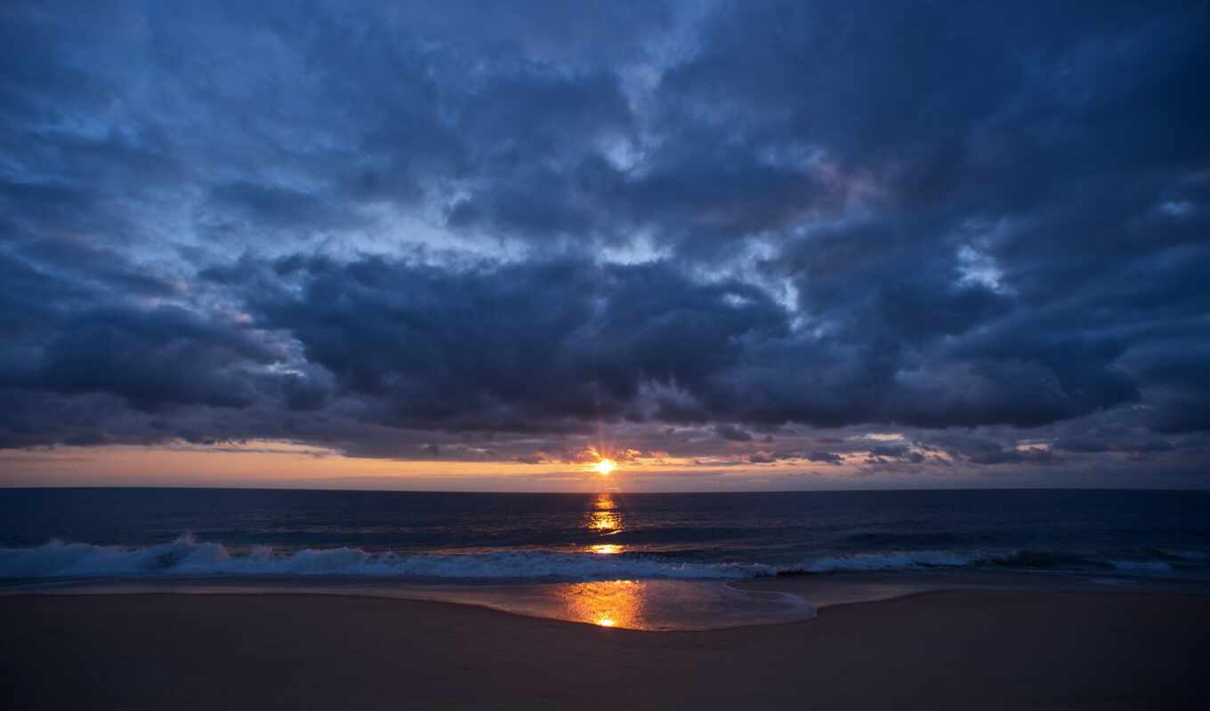 sky, sunset, romance, beach, sea, coast, cloud