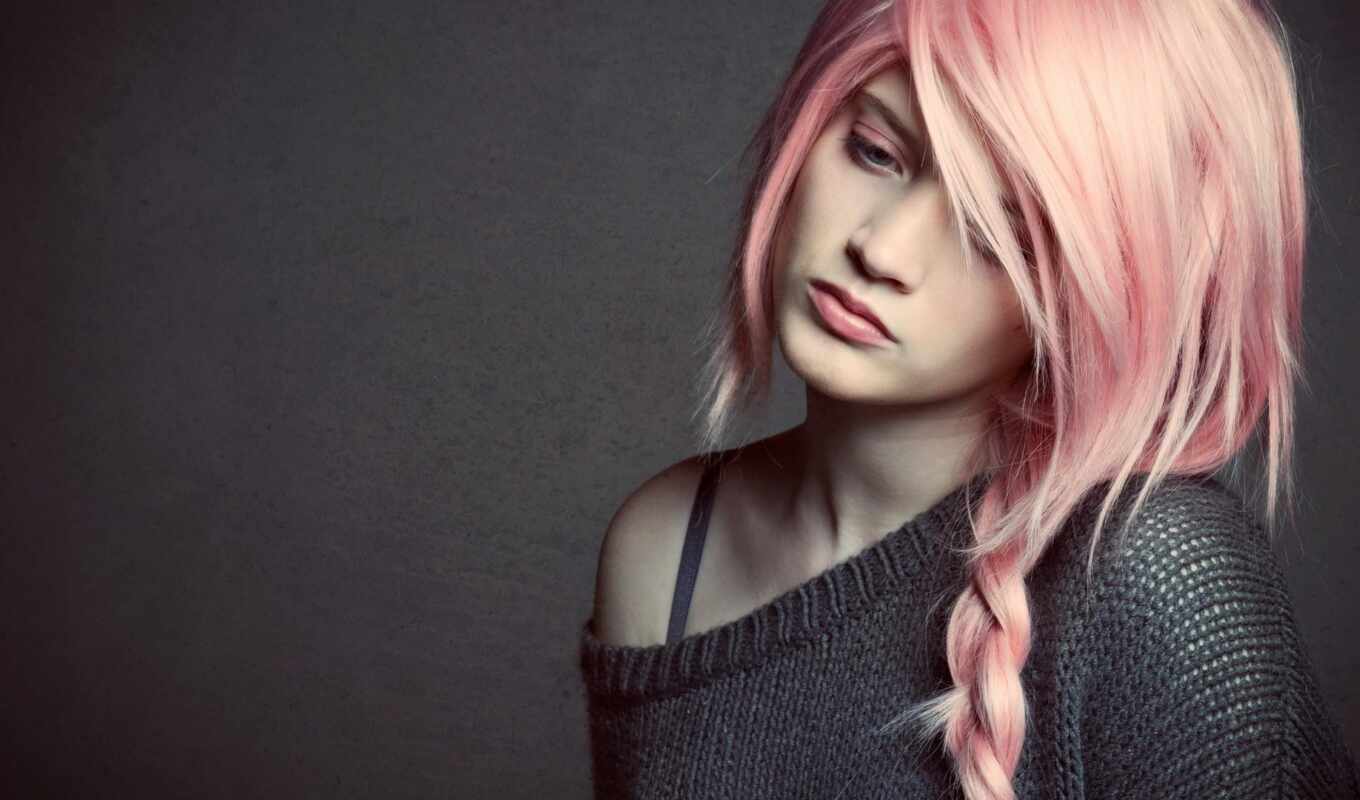 hair, female, pink, modnica