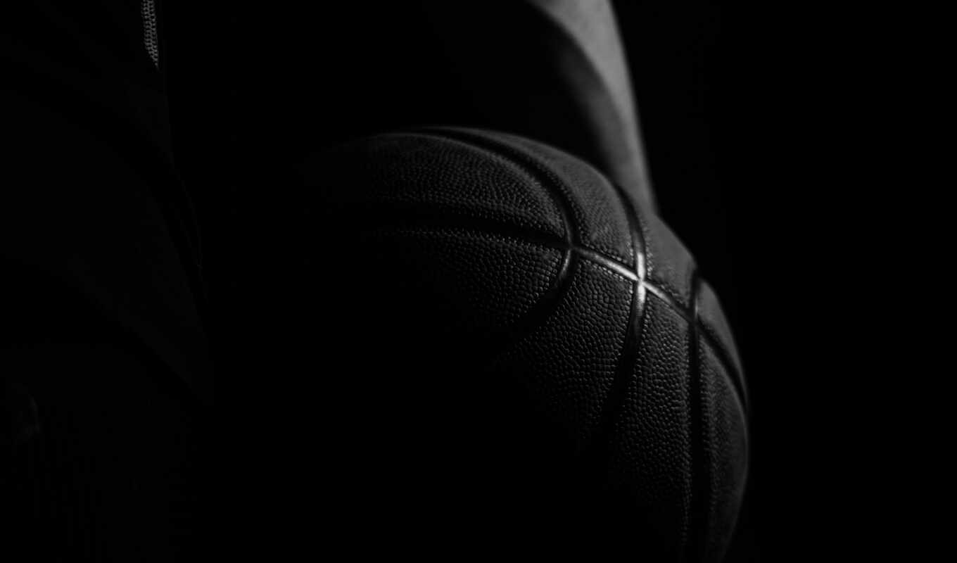 баскетбол, мяч, monochrome