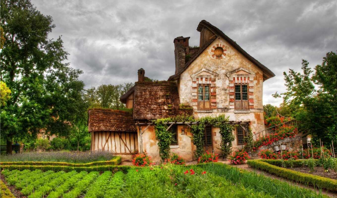 house, lodge, village, beautiful, dacha, kitchen-garden