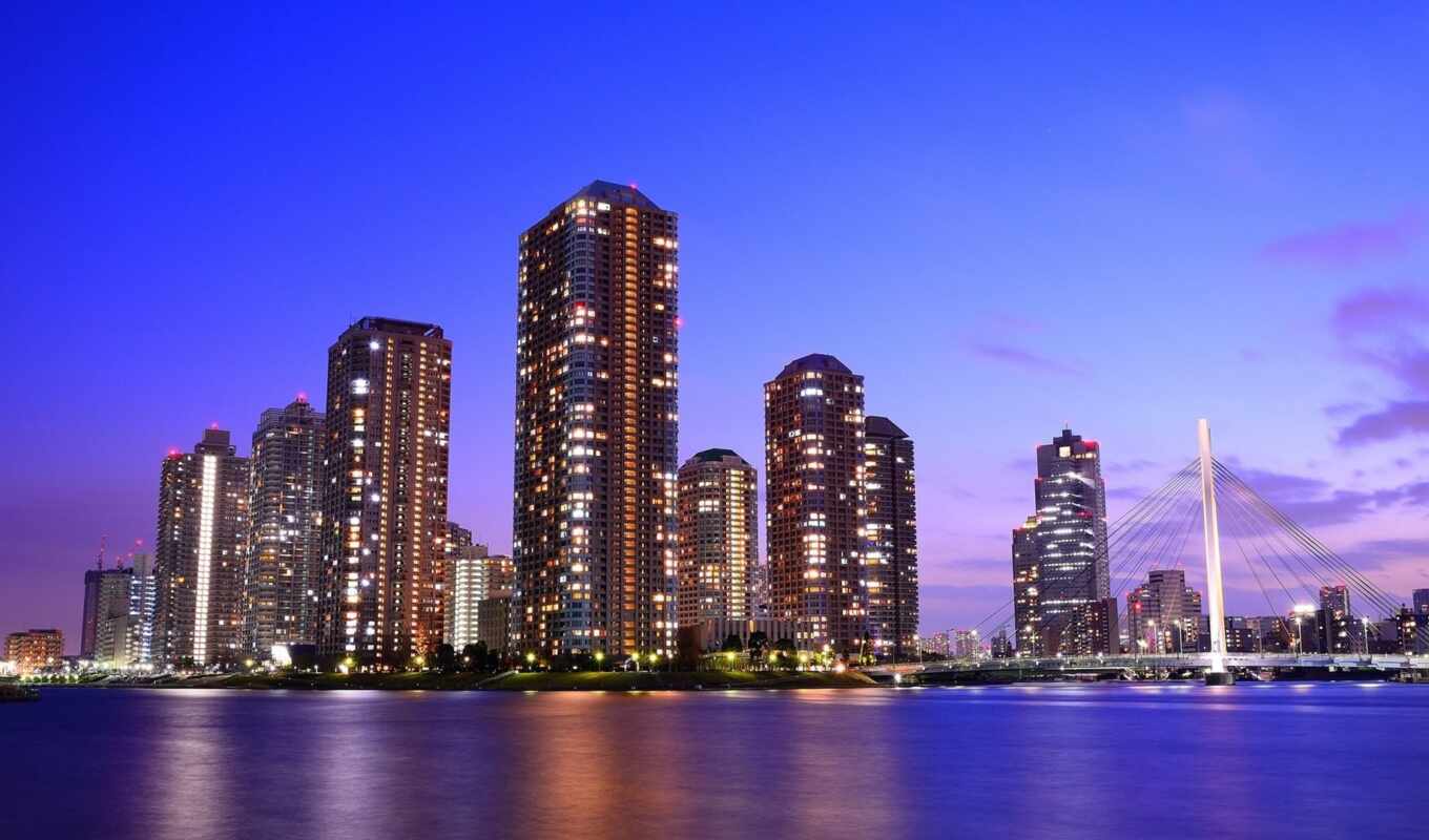 мира, пейзажи -, япония, tokyo, мегаполисов, яndex, ночь, skyscrapers, городские, коллекциях, 