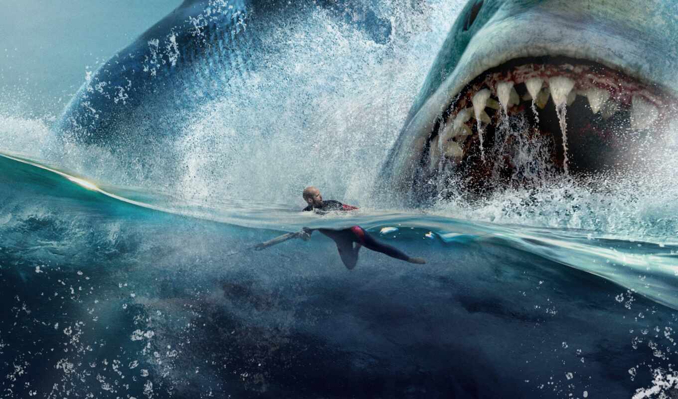 monster, water, trailer, see, to be removed, shark, depth, more, under, minute, megalodon