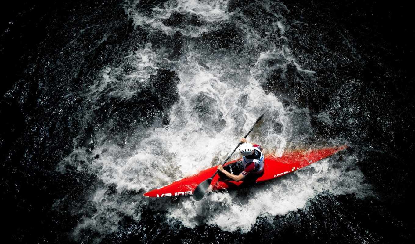 water, спорт, kayak, гребля