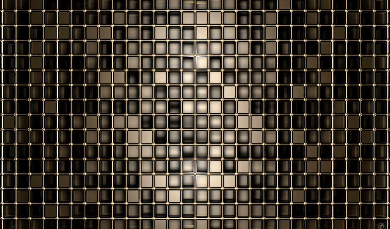 black, graphics, deep, gold, geometry, shape, squares