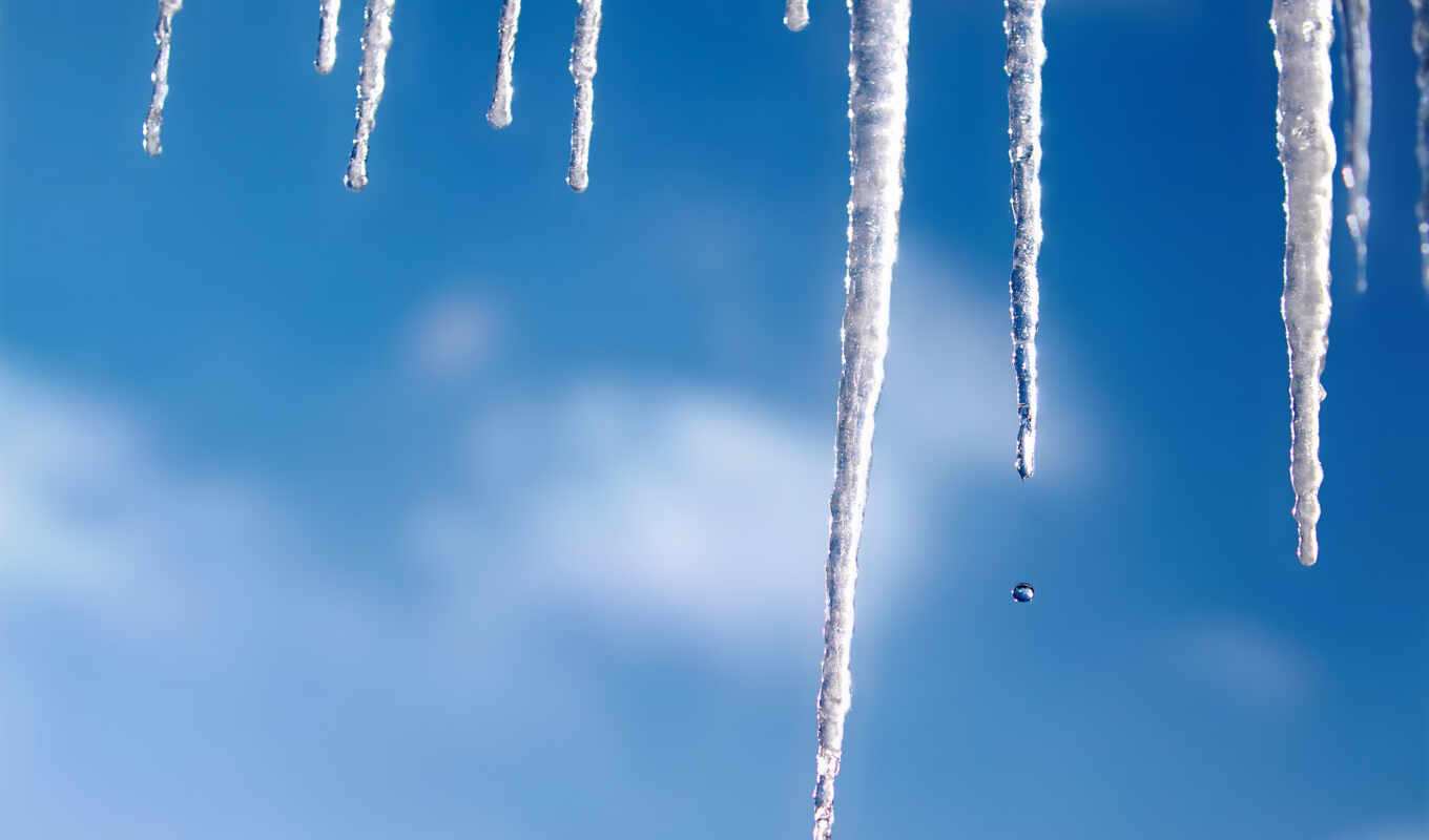 skies, winter, ice, icicles