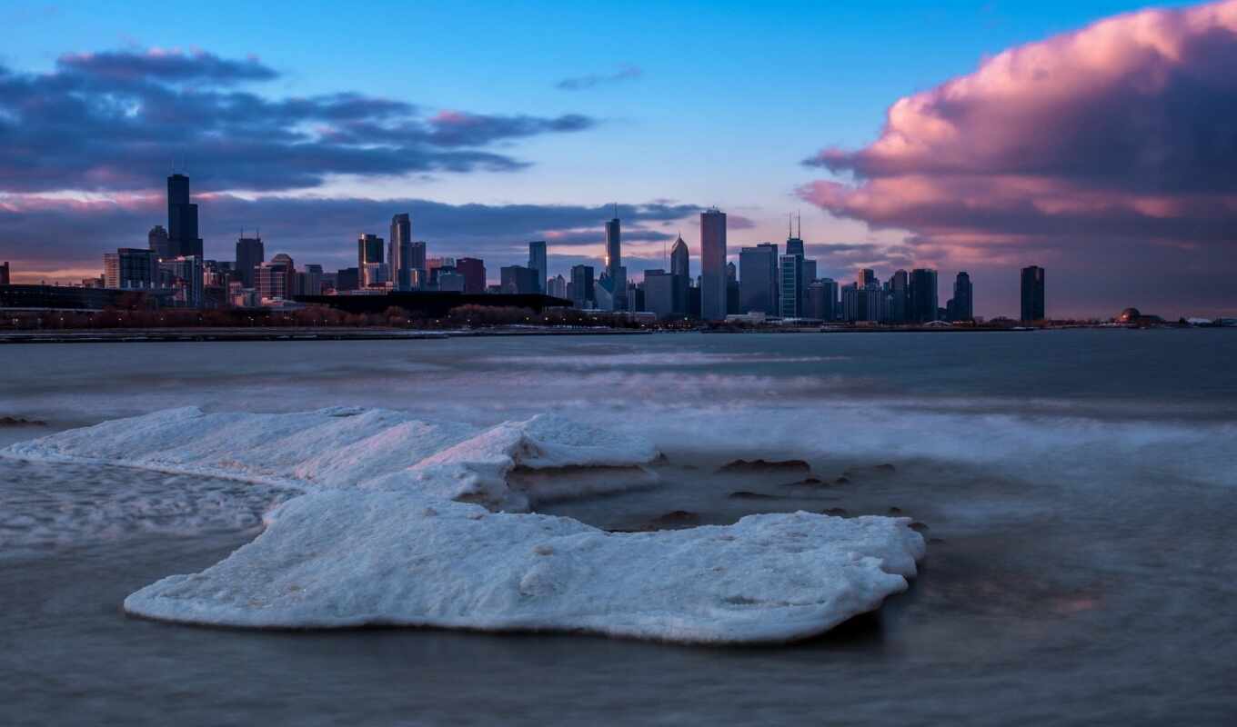 photo, winter, chicago