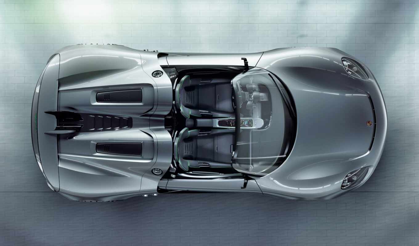 view, car, concept, Porsche, spyder, characteristics