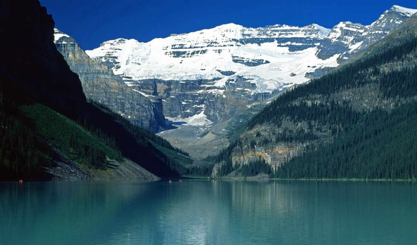 desktop, resolution, background, louise, mountains, lake, canadian, rocks