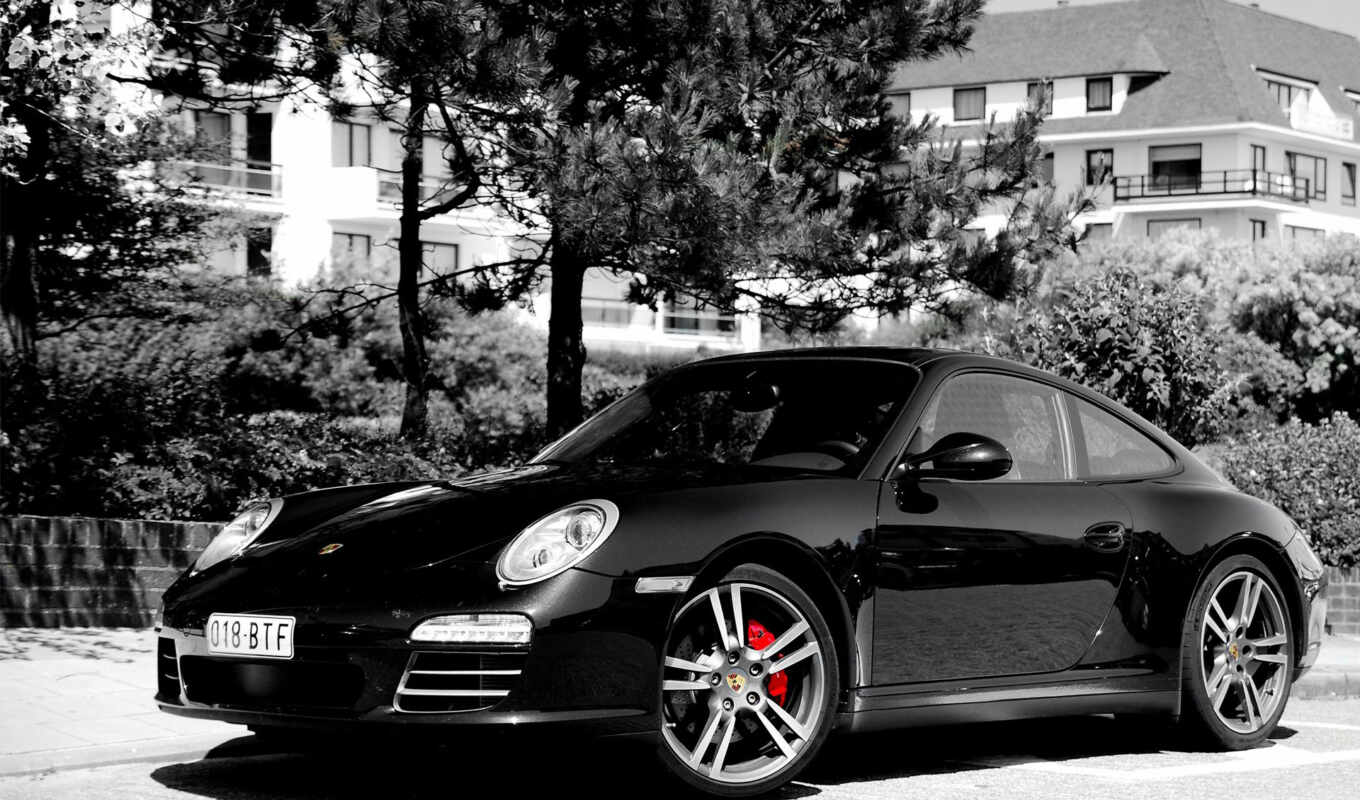 there is, black, Porsche