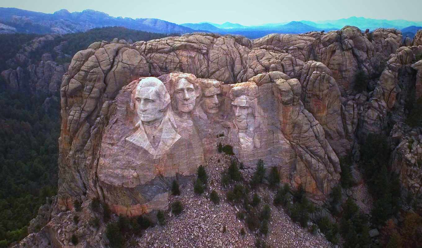 mountain, rock, landscape, usa, south, mount, the president, dakota, weather forecast, landform