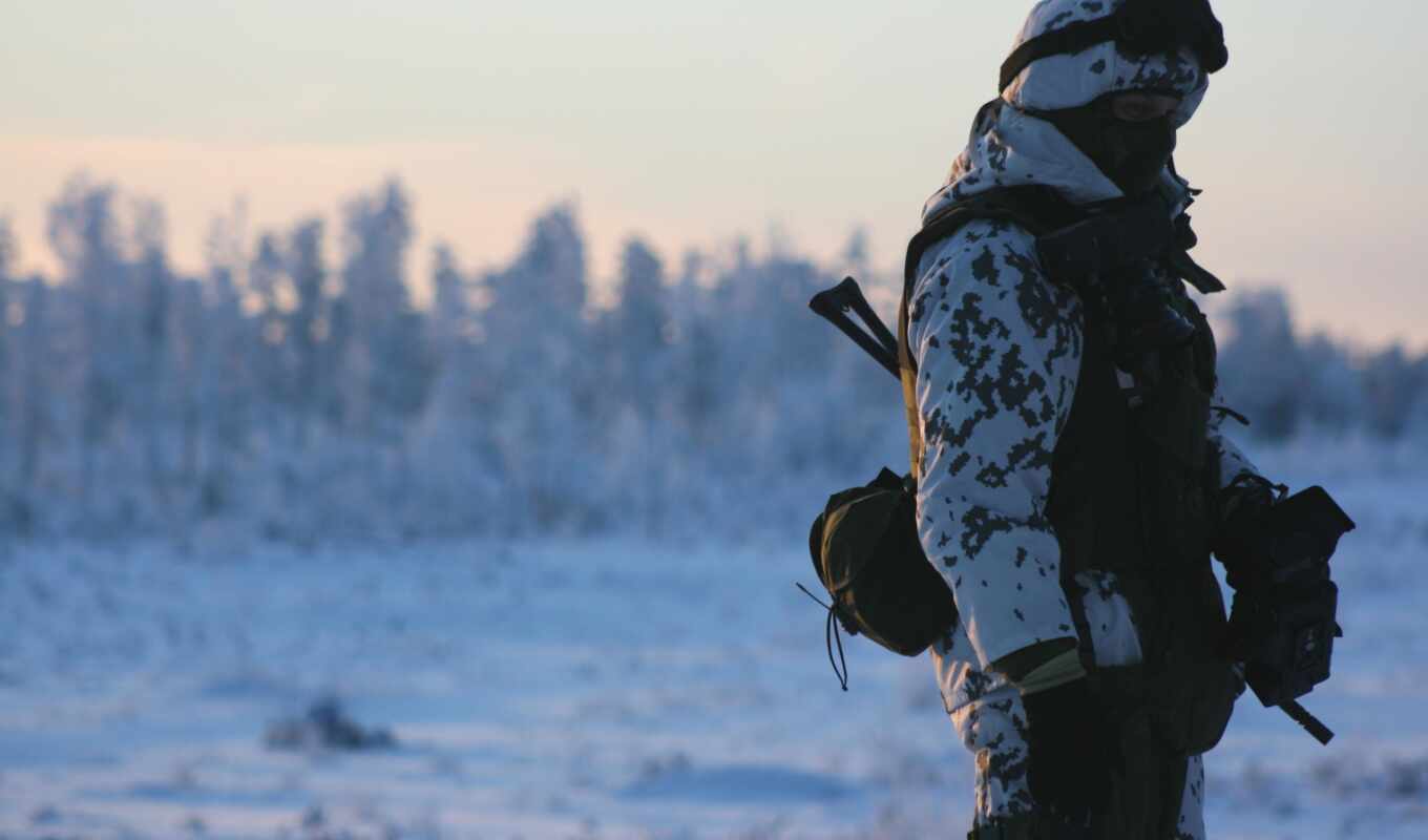 sun, snow, winter, weapon, army, soldier, camouflage, RF