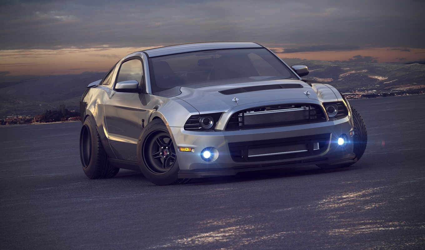 gray, auto, ford, mustang, shelby, muscle, cars