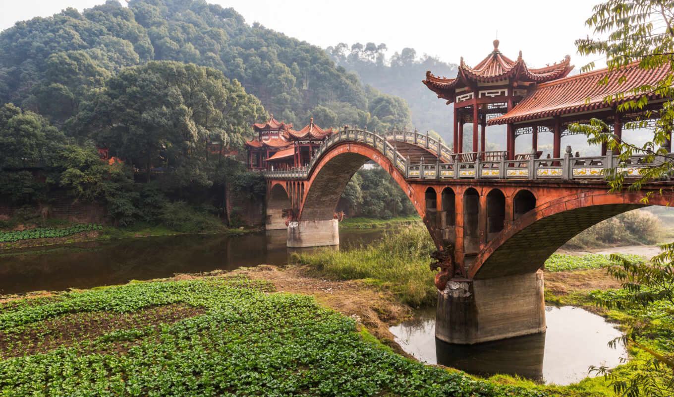 фото, город, мост, столица, province, chengdu, china, старинный, sichuan, leshan, zhuoy