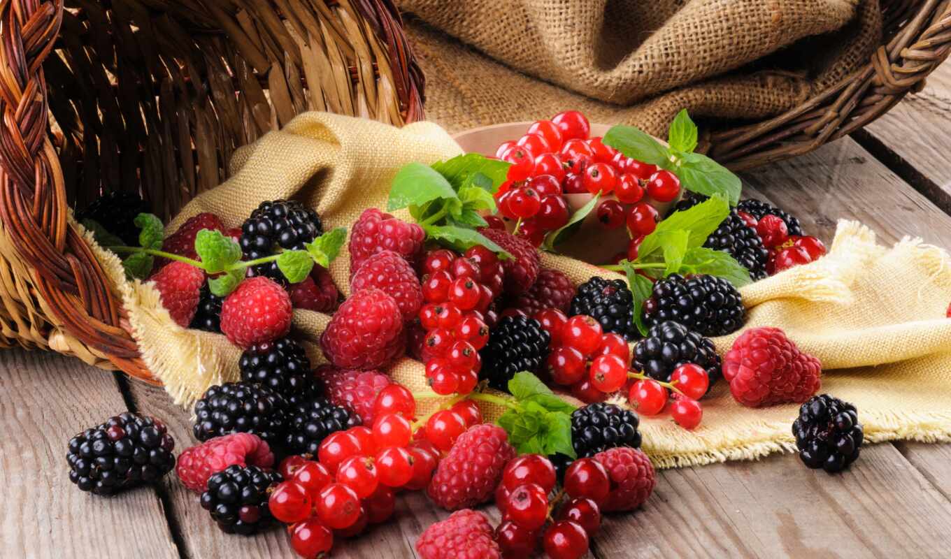 малина, корзина, blackberry, ягода, meal, смородина, прутья