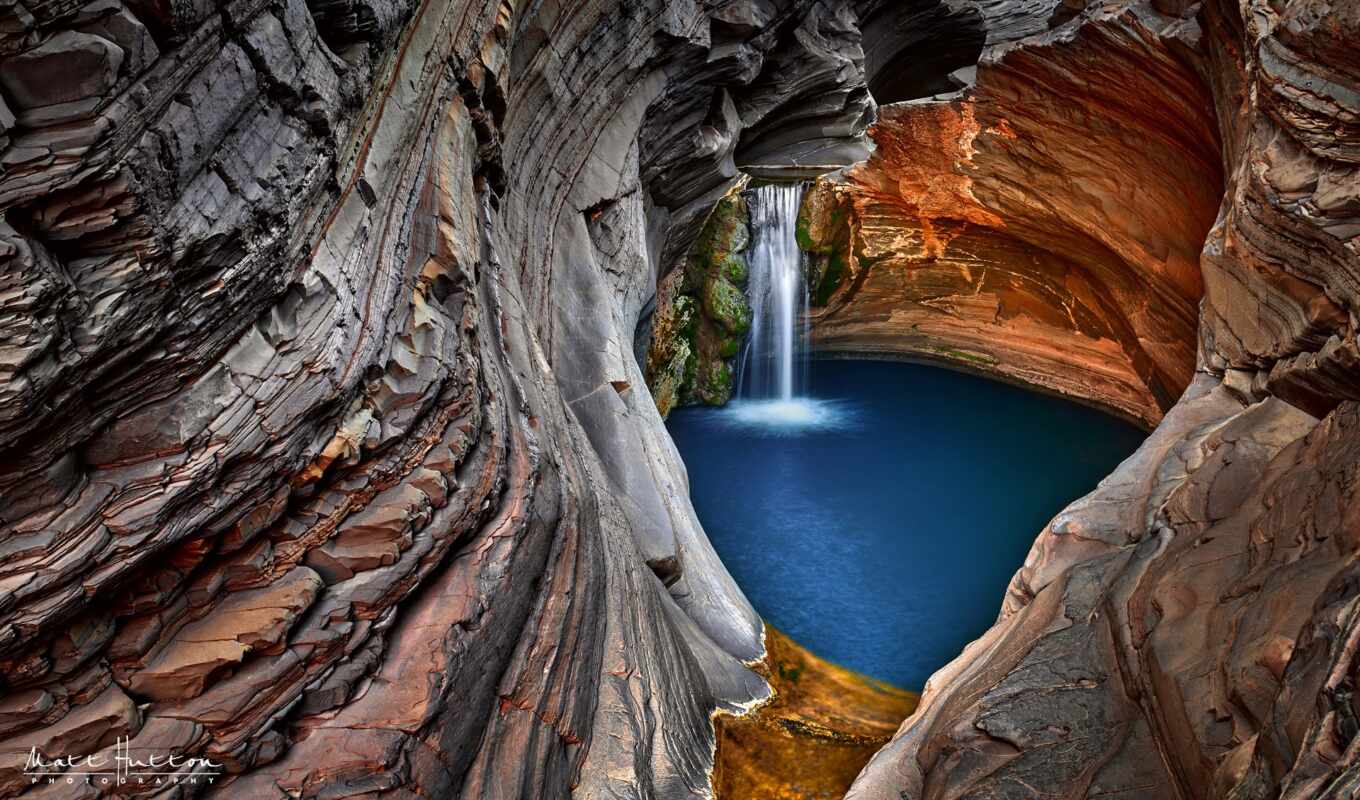 rock, Australia, waterfall, gorge, krot