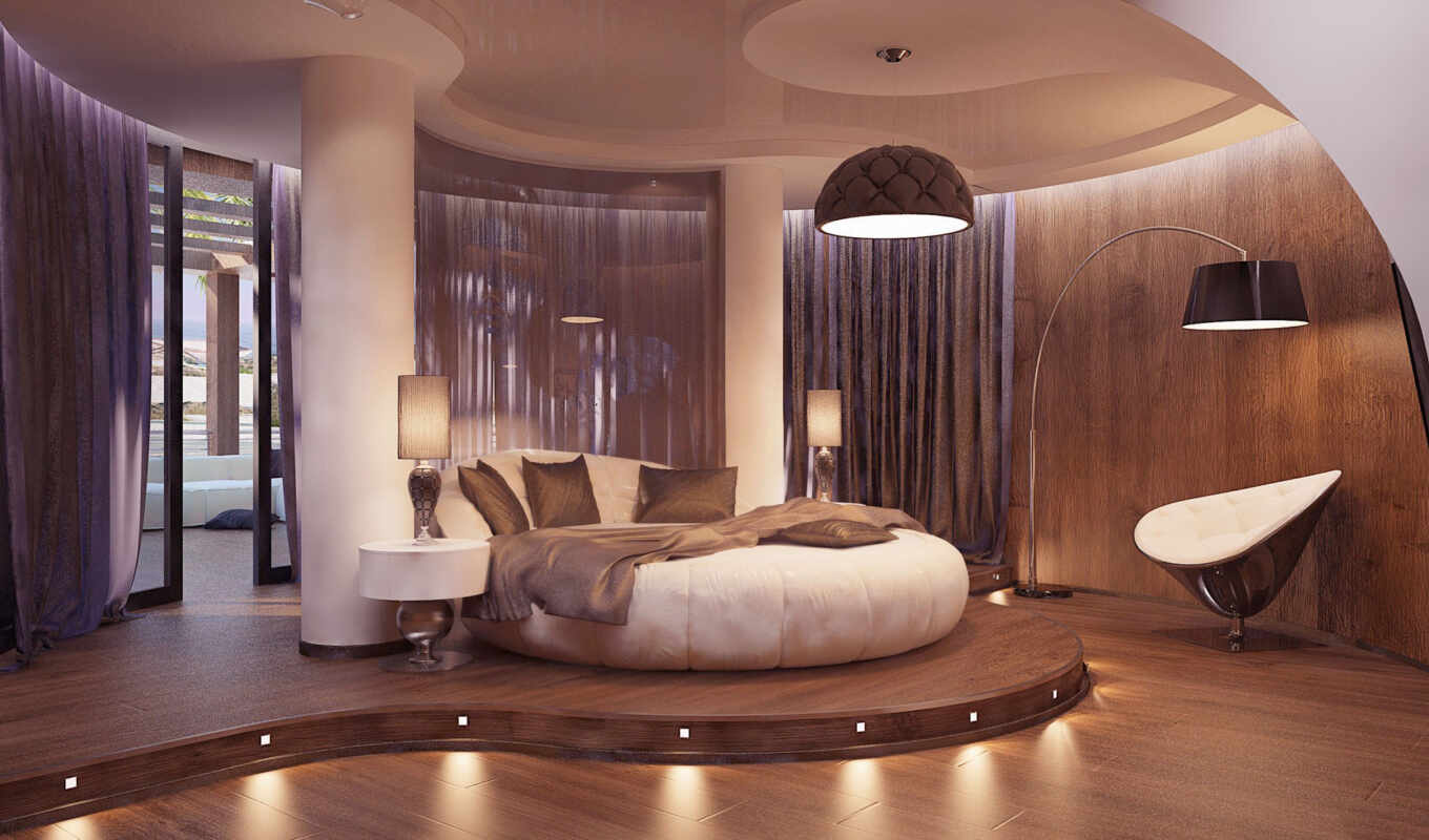 design, modern, great, bed, repair, bedroom, futuristic, ideas, round, via, ديكورات, room, ngủ