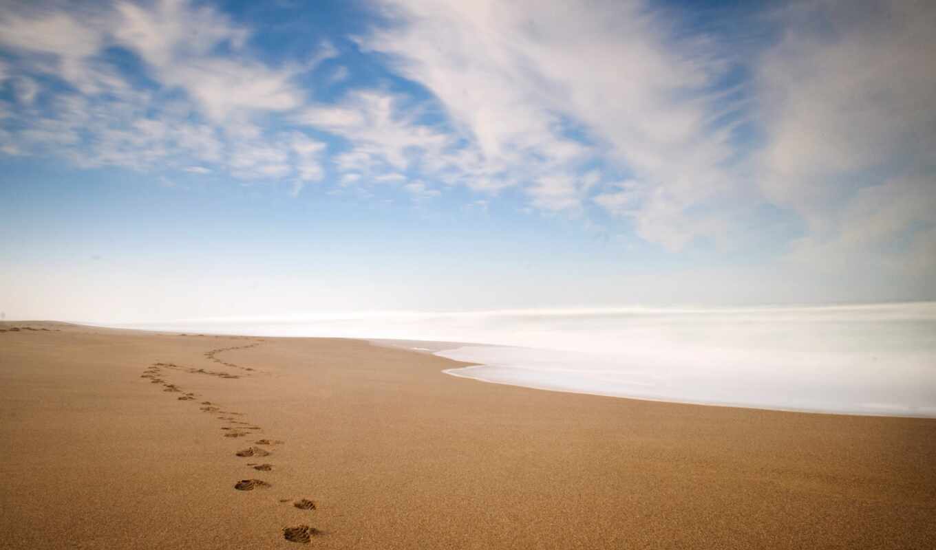песок, footprint
