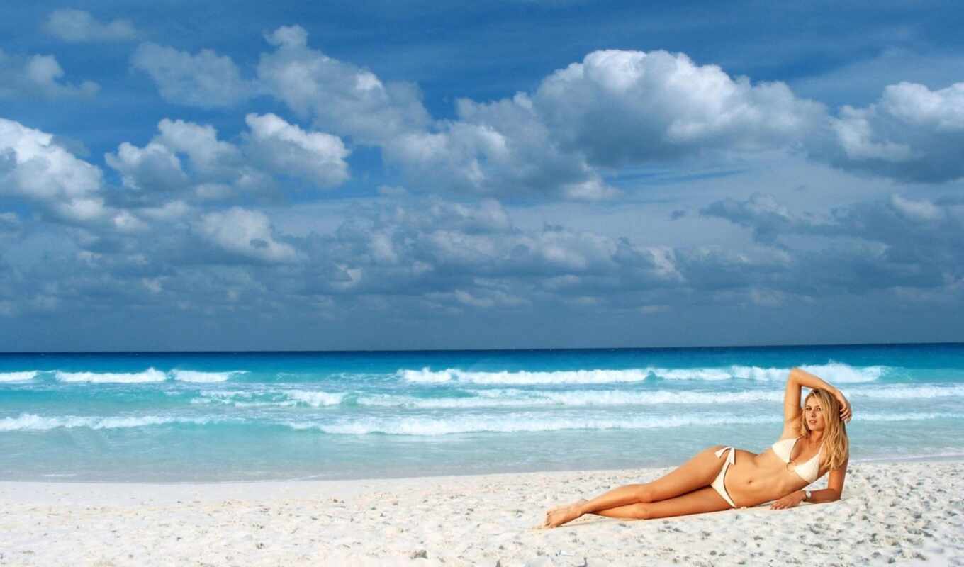 white, пляж, песок, kartinkin