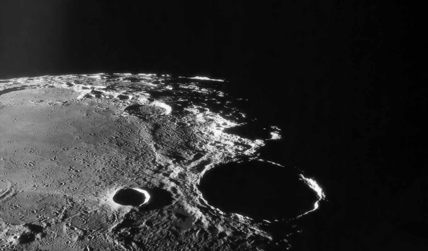 луна, тень, лунный, кратер