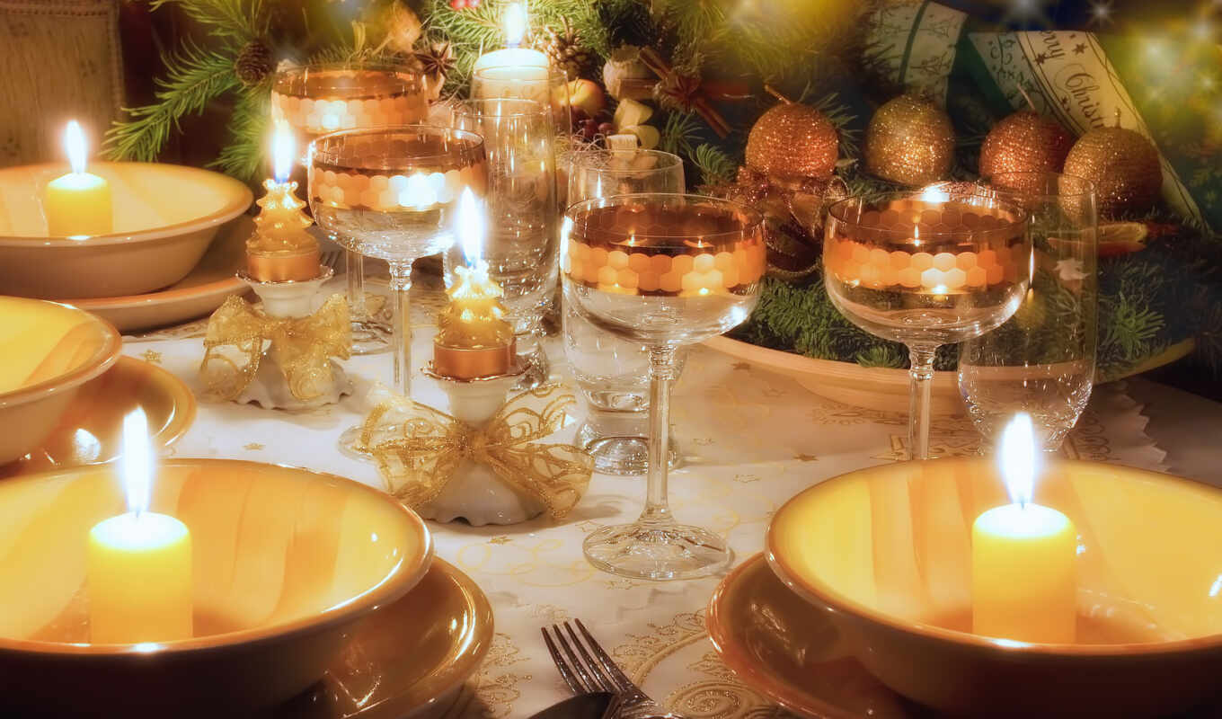 картинка, свечи, елка, новогодняя, рождество, mit, kerzen, новогодний, декорация, праздничная, посуда, праздничный, сервировка, tisch, weihnachtsessen, weihnachtstimmung, пир