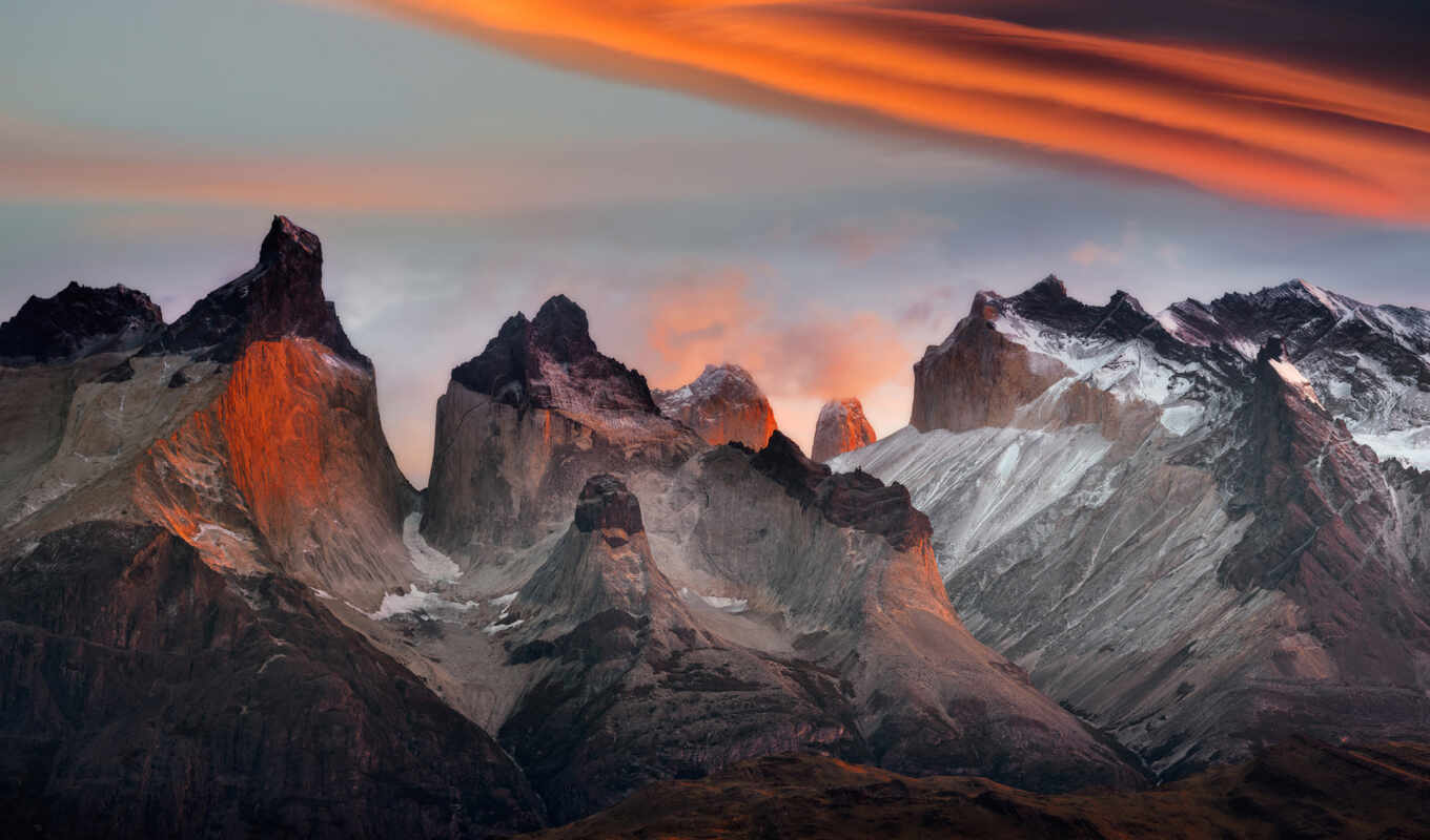 of, park, paine, torres, chile, national, horns
