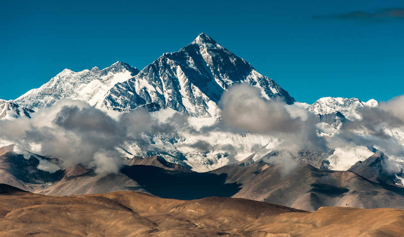 гора, tibet, гималаи, everest, джомолунгма