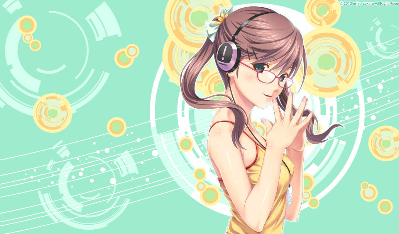 wallpaper, headphones, girl, anime, girls, headphones
