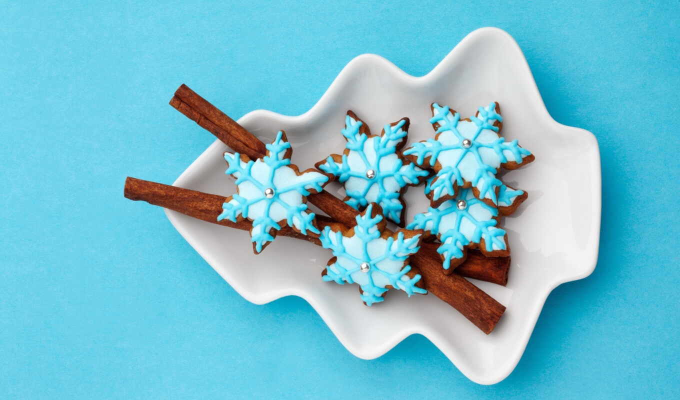 snowflakes, cookie, new year 's, glaze, christmas, stars, bakery products