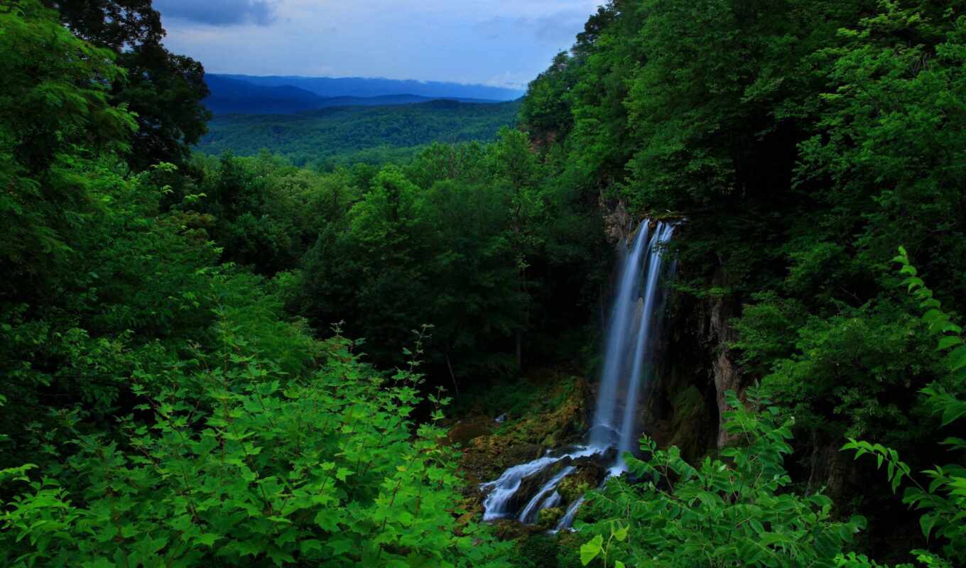 blue, гора, georgia, north, mountains, гряда, водопады