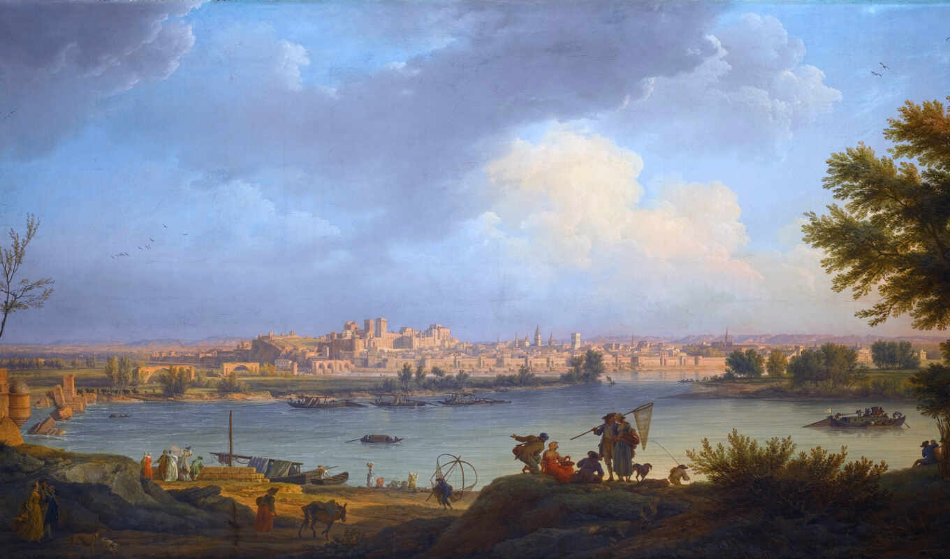 view, pot, view, the, Studied with joseph, claude, and, avignon, rhone, vernet
