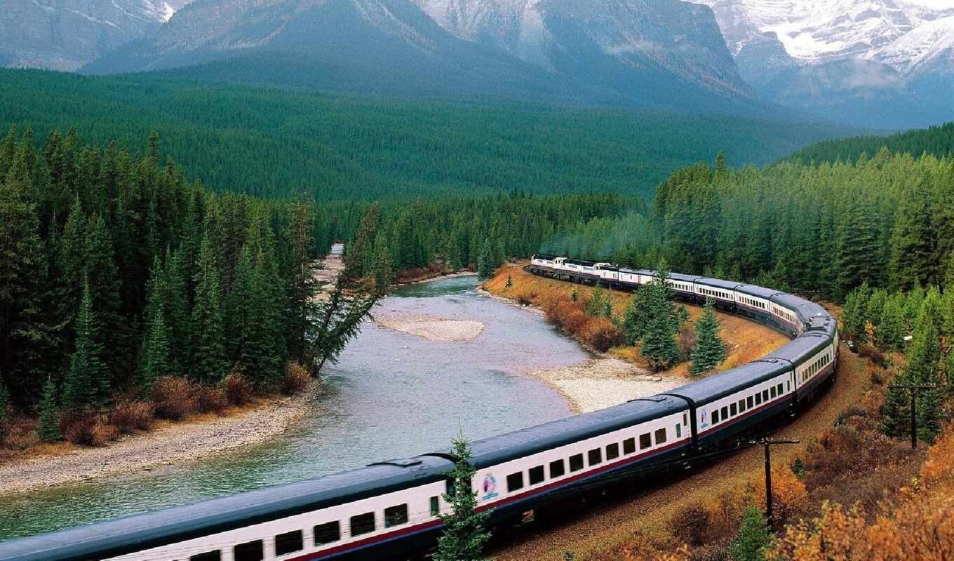 a train, trip, travel, tours, canadian