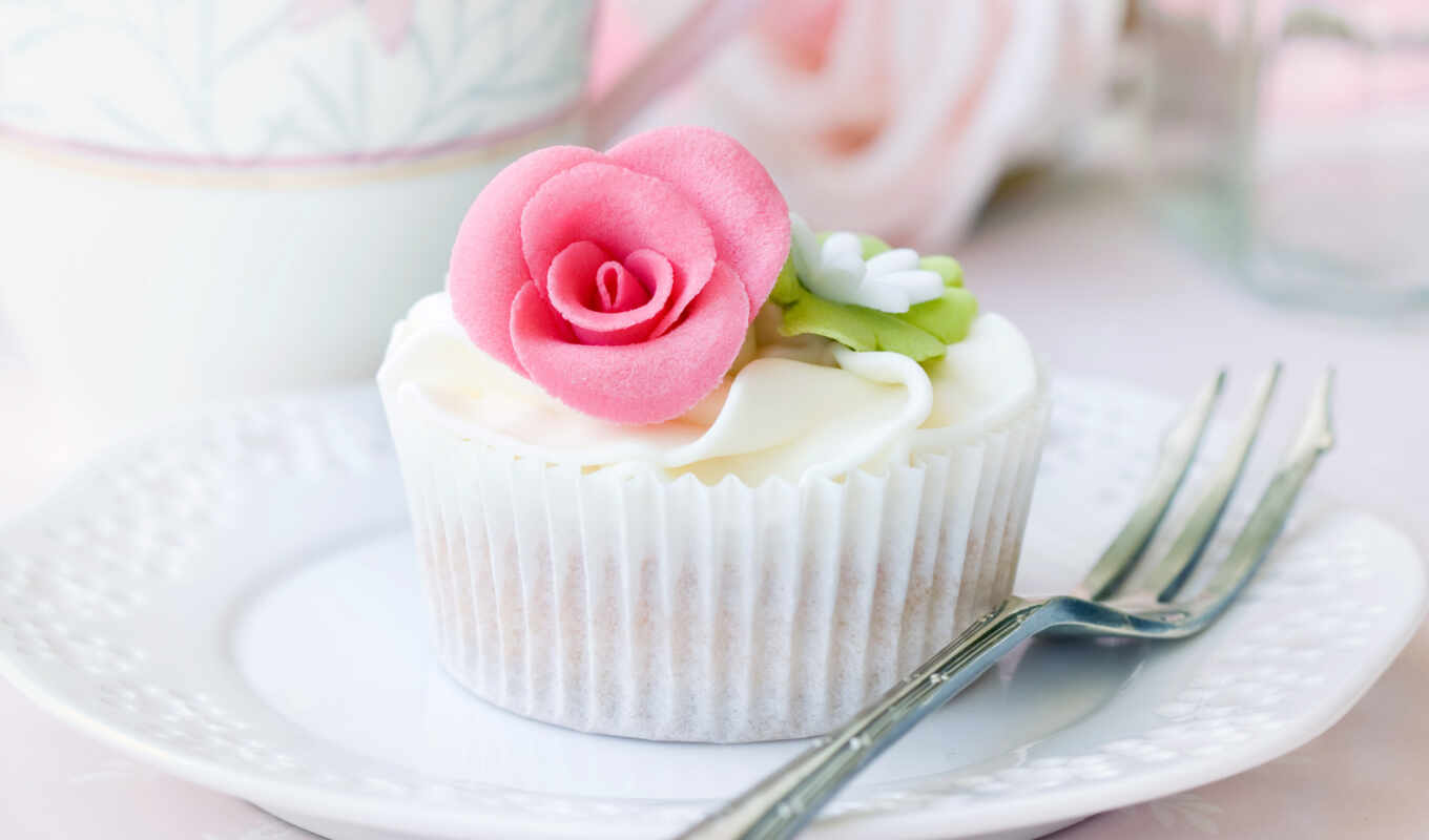 meal, cream, cup, pink