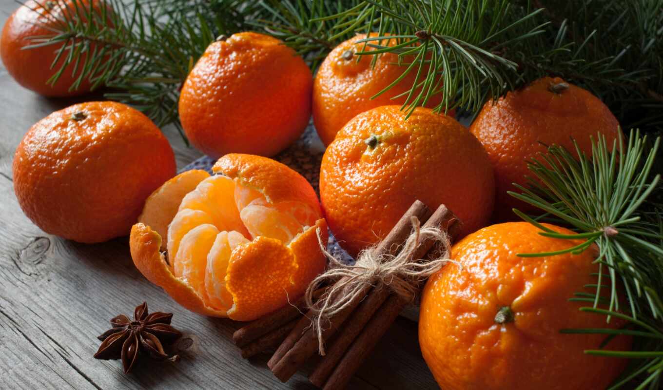 новый год, tangerine