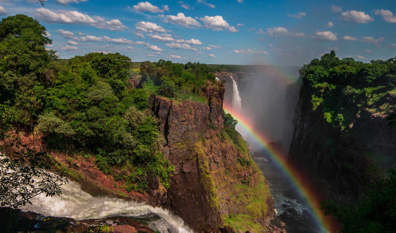 rainbow, victoria, mouth, zimbabwe